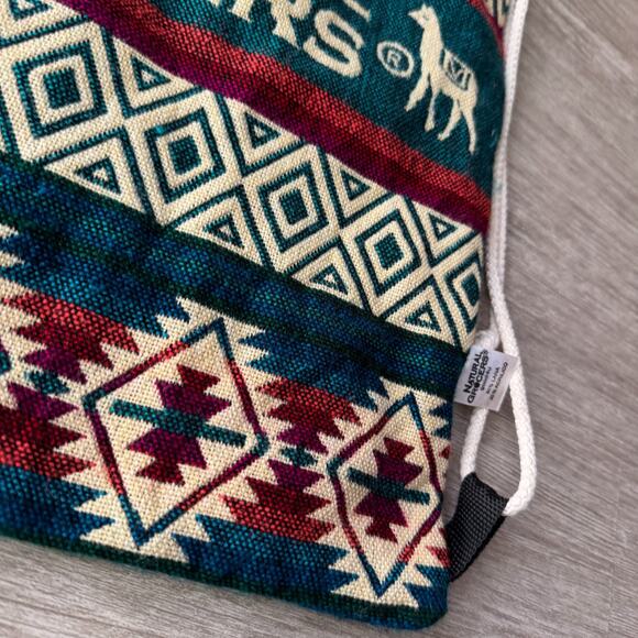 Natural Grocer Aztec Llama Print Shoulder Bag Reusable Grocery Tote Wool Acrylic - Picture 3 of 5